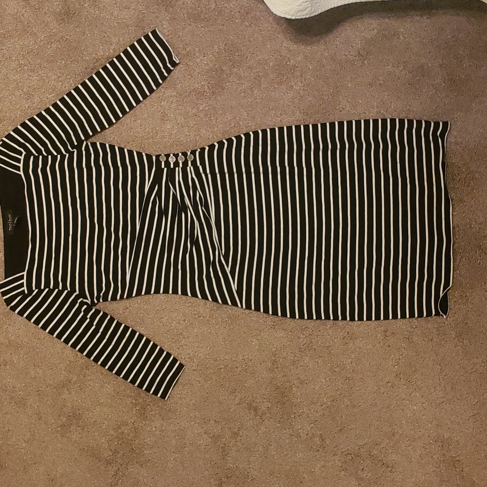 White House Black Market Striped Dress Xs